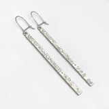 Heaven | Sterling Silver Bar Drop Earrings Large