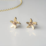 Star Flower | 9ct Solid Gold Stud Earrings Petite