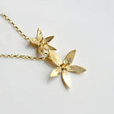 Star Flower | 9ct Solid Gold Double Floral Pendant
