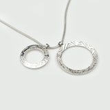 Heaven | Sterling Silver Double Circle Pendant Medium
