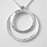 Heaven | Sterling Silver Double Circle Pendant Large