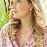 Heaven | 9ct Solid Gold Circle with Bar Pendant