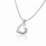 Heaven | Sterling Silver Heart Pendant Medium