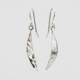 Leaf | Sterling Silver Crescent Drop Earrings