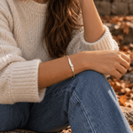 Martina Hamilton Fiadh | Sterling Silver Leaf Bracelet