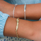 Martina Hamilton Forget Me Not | 9ct Solid Gold Ogham Grá Love Bracelet
