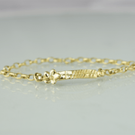 Martina Hamilton Forget Me Not | 9ct Solid Gold Ogham Grá Love Bracelet
