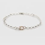 Martina Hamilton Island Link | Sterling Silver and 10ct Solid Rose Gold Bracelet