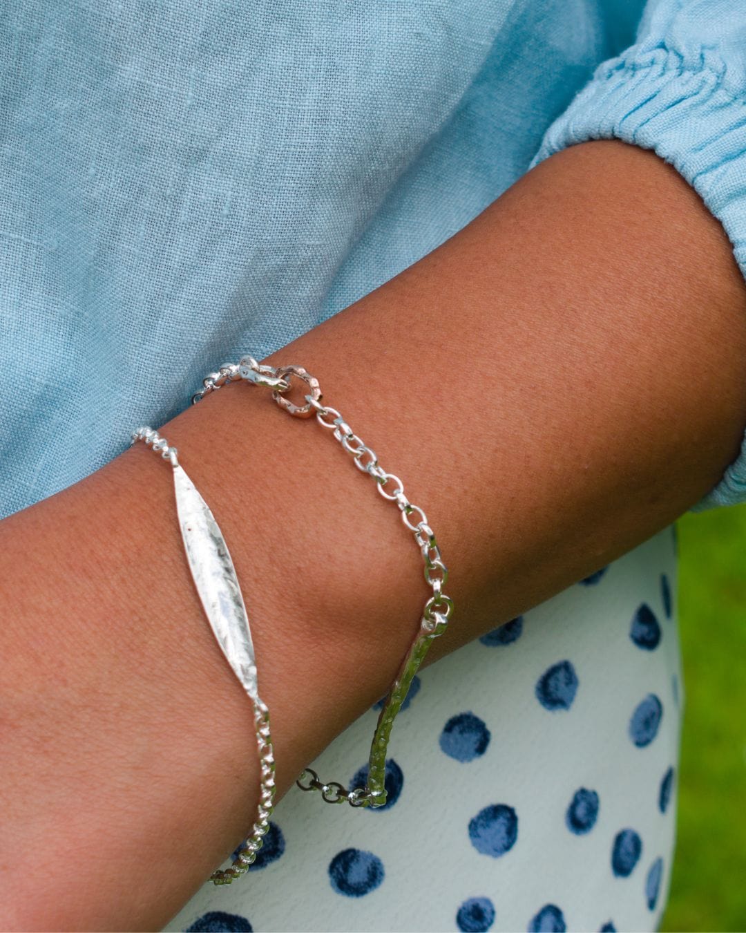 Martina Hamilton Island Link | Sterling Silver and 10ct Solid Rose Gold Bracelet