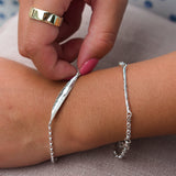 Martina Hamilton Island Link | Sterling Silver and 10ct Solid Rose Gold Bracelet