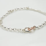 Martina Hamilton Island Link | Sterling Silver and 10ct Solid Rose Gold Bracelet