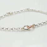 Martina Hamilton Island Link | Sterling Silver and 10ct Solid Rose Gold Bracelet