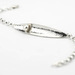 Martina Hamilton Leaf | Sterling Silver and Fixed Pearl Bracelet