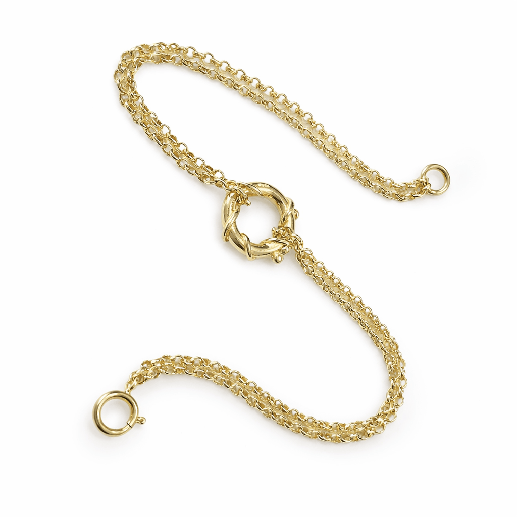 Martina Hamilton Nebula | 9ct Solid Gold Circle Bracelet Petite
