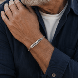 Martina Hamilton Ogham | Sterling Silver Sláinte Large Bracelet