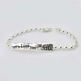Martina Hamilton Ogham | Sterling Silver Sláinte Large Bracelet