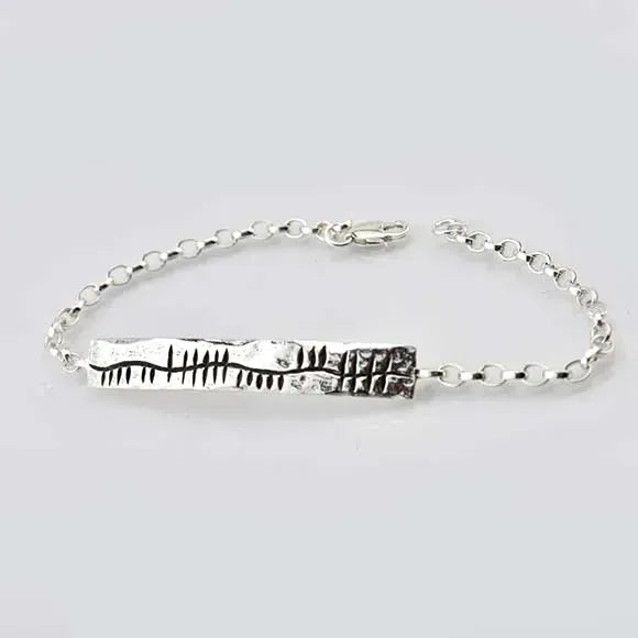 Martina Hamilton Ogham | Sterling Silver Sláinte Large Bracelet
