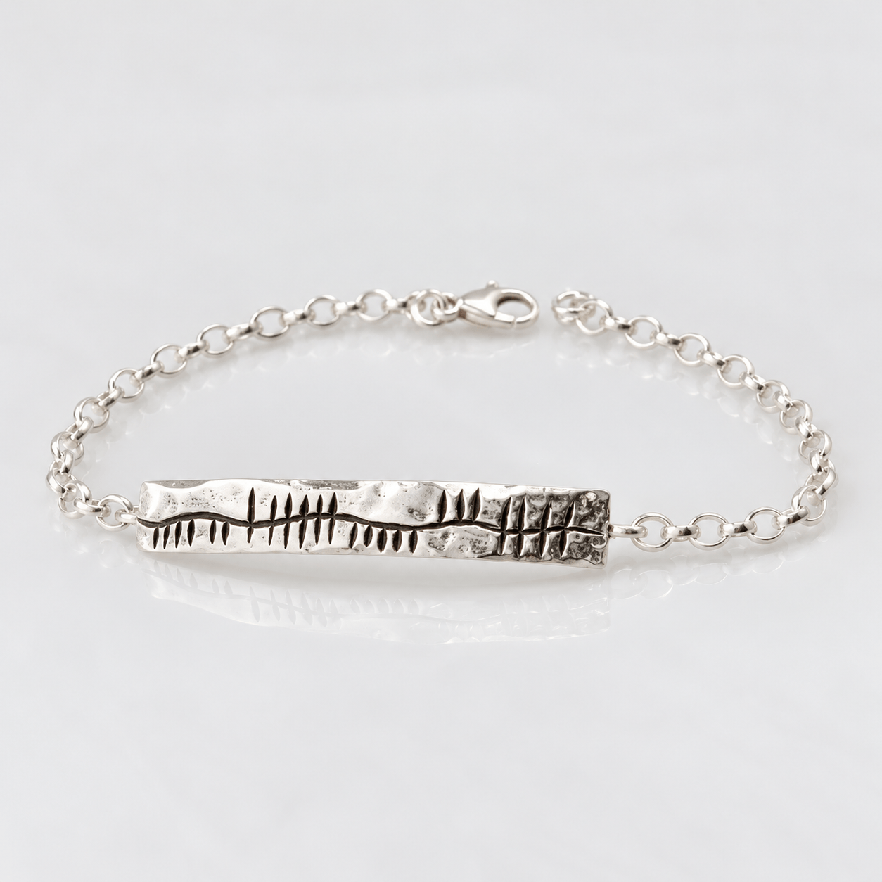 Martina Hamilton Ogham | Sterling Silver Sláinte Large Bracelet