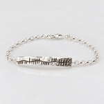 Martina Hamilton Ogham | Sterling Silver Sláinte Large Bracelet