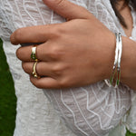 Martina Hamilton Reflections | Sterling Silver Three Strand Bangle