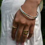 Martina Hamilton Reflections | Sterling Silver Three Strand Bangle