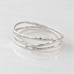 Martina Hamilton Reflections | Sterling Silver Three Strand Bangle