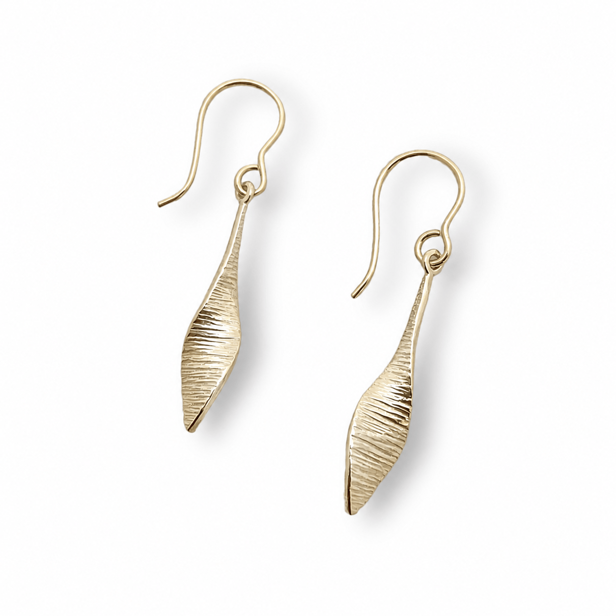 Martina Hamilton Bean Rí | 9ct Solid Gold Loose Drop Earrings Medium