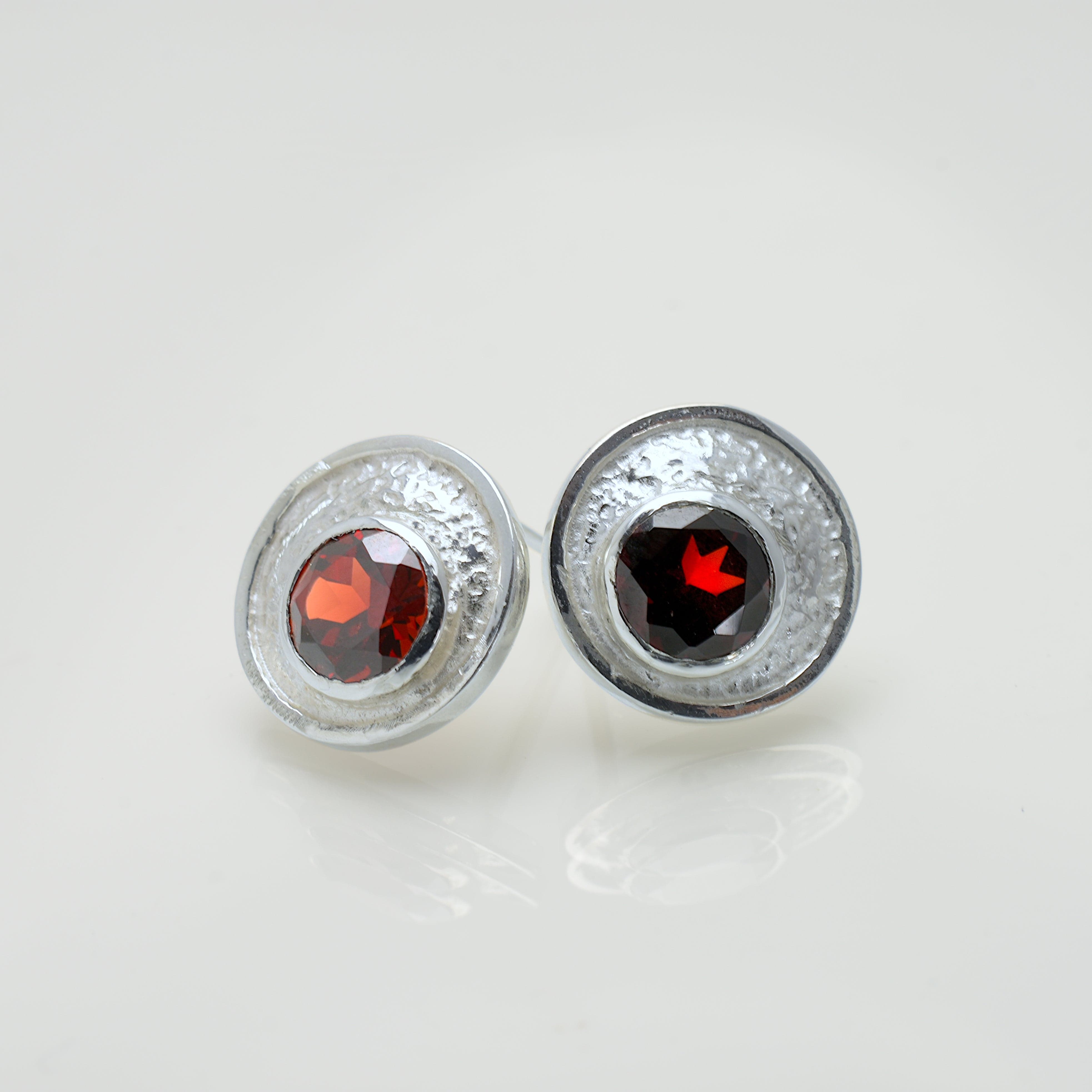 Martina Hamilton Blue Moon | Sterling Silver and Semi Precious Stone Stud Earrings Small