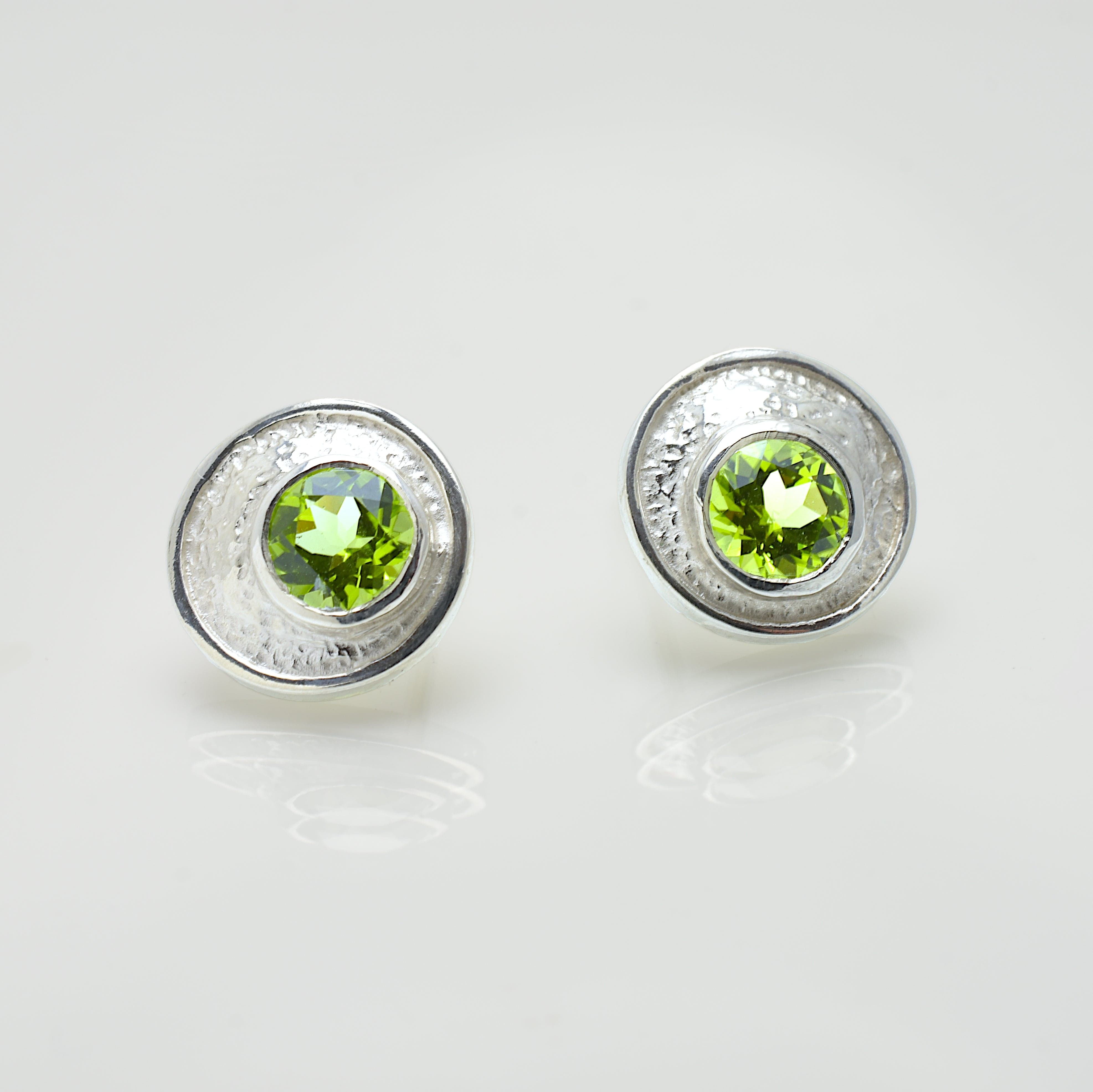 Martina Hamilton Blue Moon | Sterling Silver and Semi Precious Stone Stud Earrings Small