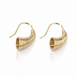 Martina Hamilton Croí Sliogán | 9ct Solid Gold Trumpet Drop Earrings Small