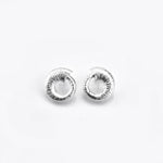 Martina Hamilton Croí Sliogán | Sterling Silver Stud Earrings Medium