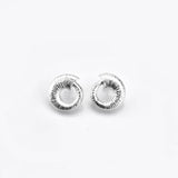 Martina Hamilton Croí Sliogán | Sterling Silver Stud Earrings Medium