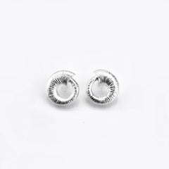 Martina Hamilton Croí Sliogán | Sterling Silver Stud Earrings Medium