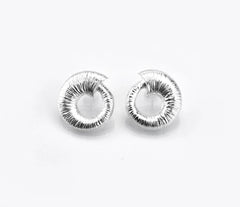 Martina Hamilton Croí Sliogán | Sterling Silver Stud Earrings Medium