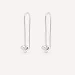 Martina Hamilton Ériu | Heart Sterling Silver Drop Earrings Petite