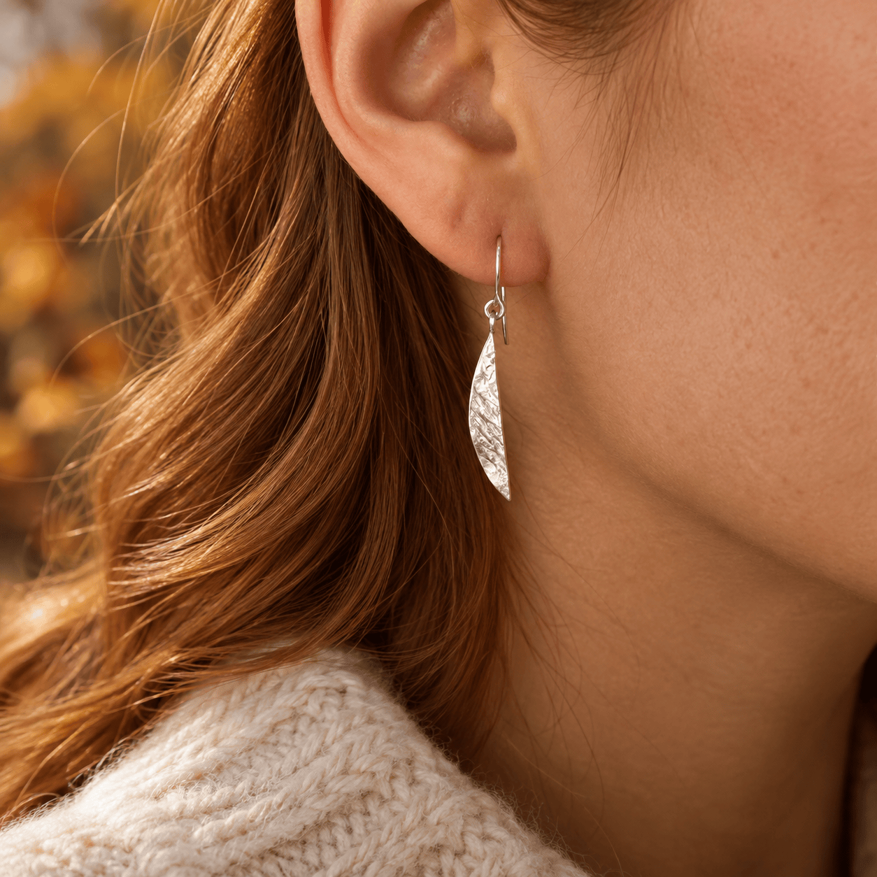 Martina Hamilton Fiadh | Sterling Silver Crescent Drop Earrings