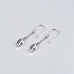 Martina Hamilton Fiadh | Sterling Silver Leaf Chain Drop Earrings