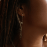 Martina Hamilton Fiadh | Sterling Silver Leaf Chain Drop Earrings