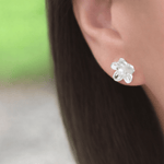 Martina Hamilton Forget Me Not | Sterling Silver and Pearl Stud Earrings Small