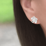 Martina Hamilton Forget Me Not | Sterling Silver and Pearl Stud Earrings Small