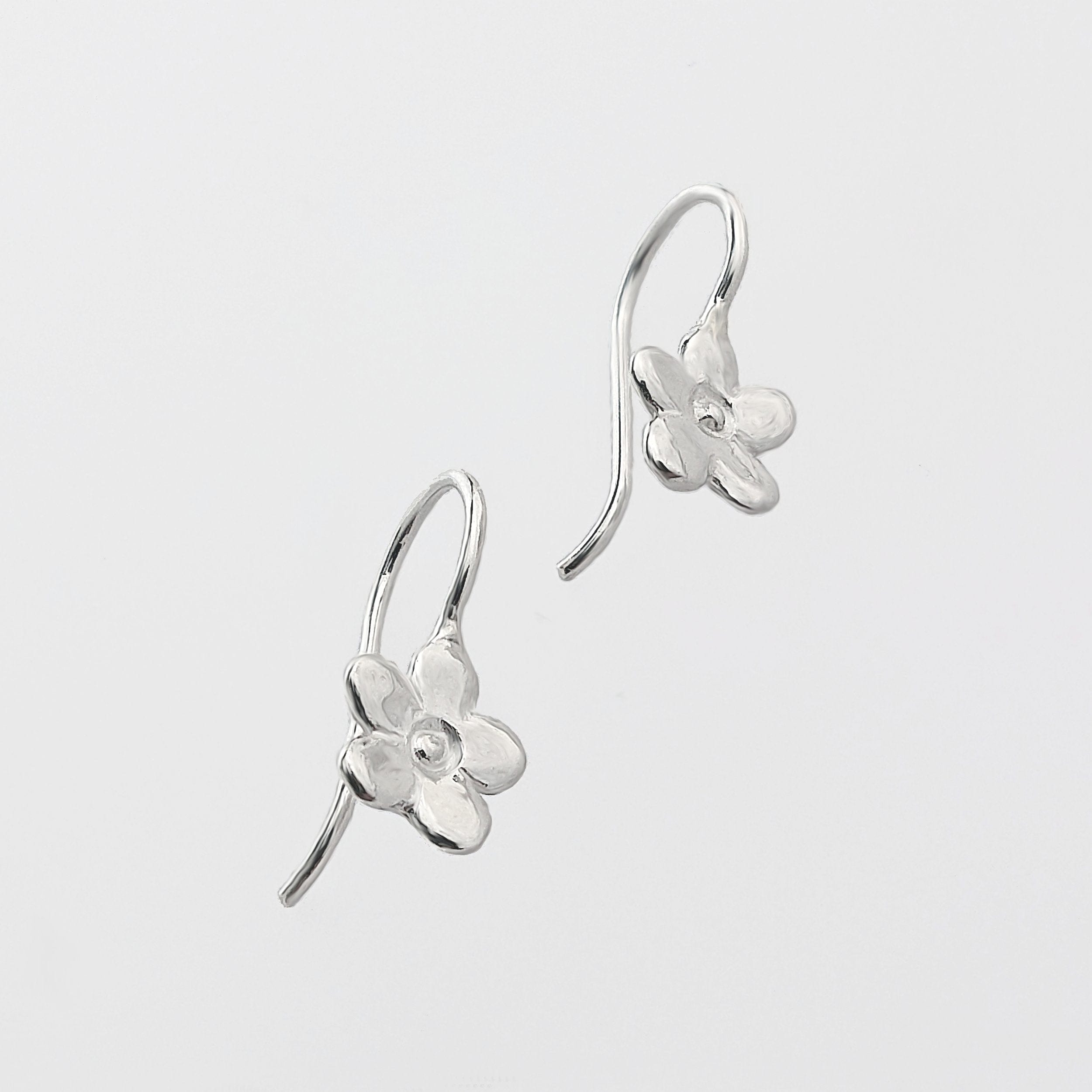 Martina Hamilton Forget Me Not | Sterling Silver Drop Earrings Medium