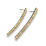 Martina Hamilton Heaven | 9ct Solid Gold Bar Stud Earrings Large