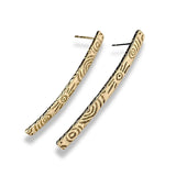 Martina Hamilton Heaven | 9ct Solid Gold Bar Stud Earrings Large
