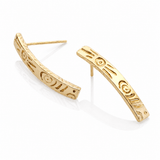 Martina Hamilton Heaven | 9ct Solid Gold Bar Stud Earrings Medium