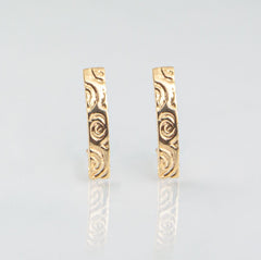 Martina Hamilton Heaven | 9ct Solid Gold Bar Stud Earrings Small