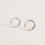 Martina Hamilton Heaven | Sterling Silver Circle Stud Earrings Medium