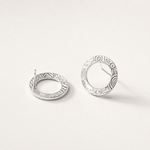 Martina Hamilton Heaven | Sterling Silver Circle Stud Earrings Medium