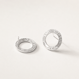 Martina Hamilton Heaven | Sterling Silver Circle Stud Earrings Medium