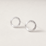 Martina Hamilton Heaven | Sterling Silver Circle Stud Earrings Medium