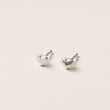 Martina Hamilton Heaven | Sterling Silver Heart Stud Earrings Petite